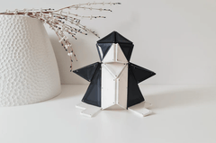 Set magnetic Magblox - 92 piese magnetice de constructie Monocrom AlbNegru - Magblox - Publisol.ro