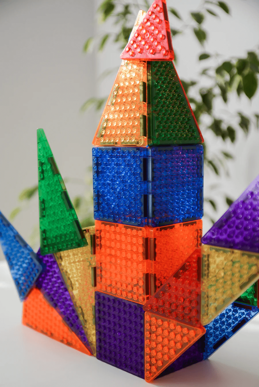 Set magnetic Magbrix 66 piese translucide - Magblox - Publisol.ro