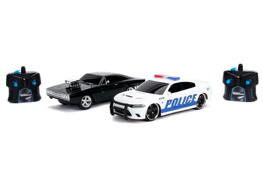 Set masinute fast and furious rc toyota supra&dodge charger srt scara 1:16, Simba - Publisol.ro