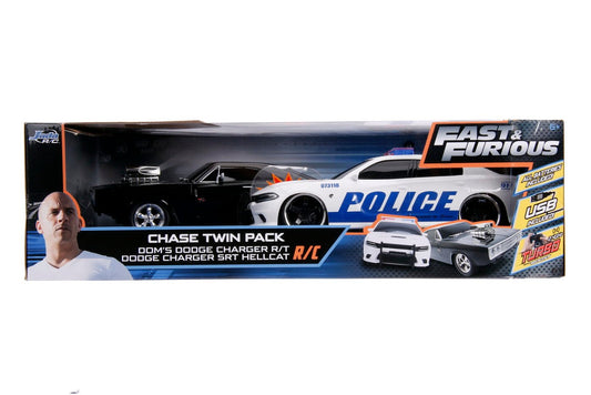 Set masinute fast and furious rc toyota supra&dodge charger srt scara 1:16, Simba - Publisol.ro