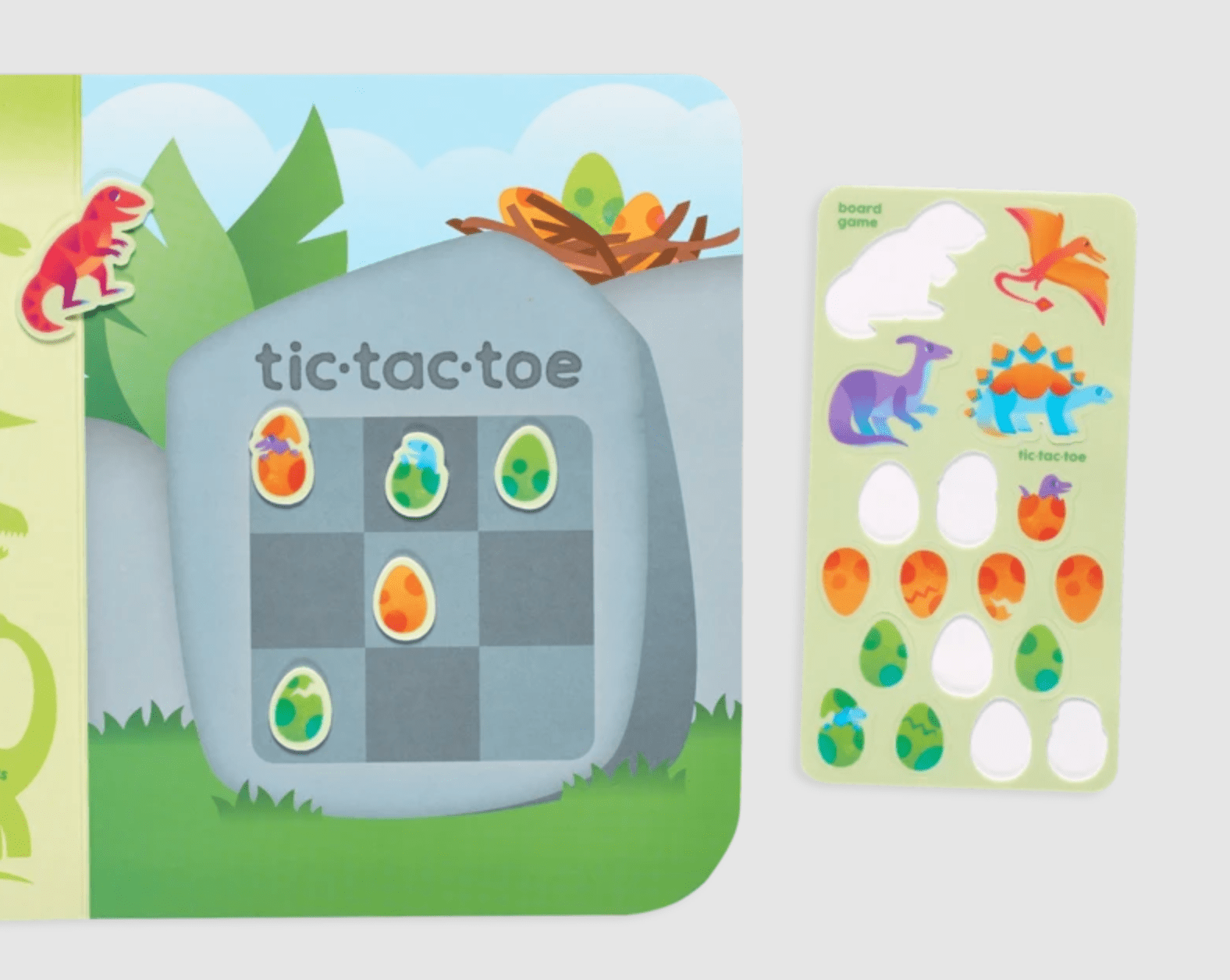 Set planse si jocuri cu abtibilduri repozitionabile - Dinozauri - Ooly - Publisol.ro