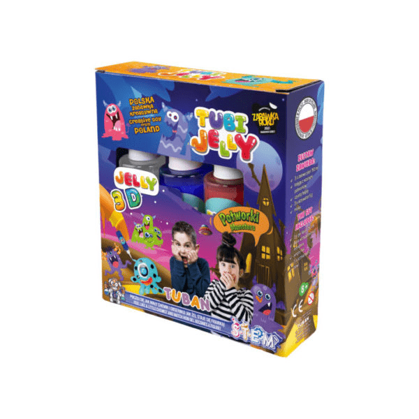 SET TUBI JELLY (gel modelator) cu 3 culori , MONSTRI - Tuban - Publisol.ro