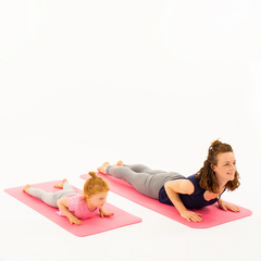 Set Yoga Mama-Copil, saltele asortate si carduri incluse - Sun and Moon, roz - Soul Mates