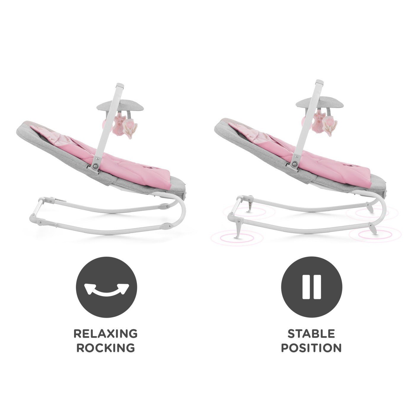 Sezlong 3 in 1 felio 2, peony rose - Publisol.ro