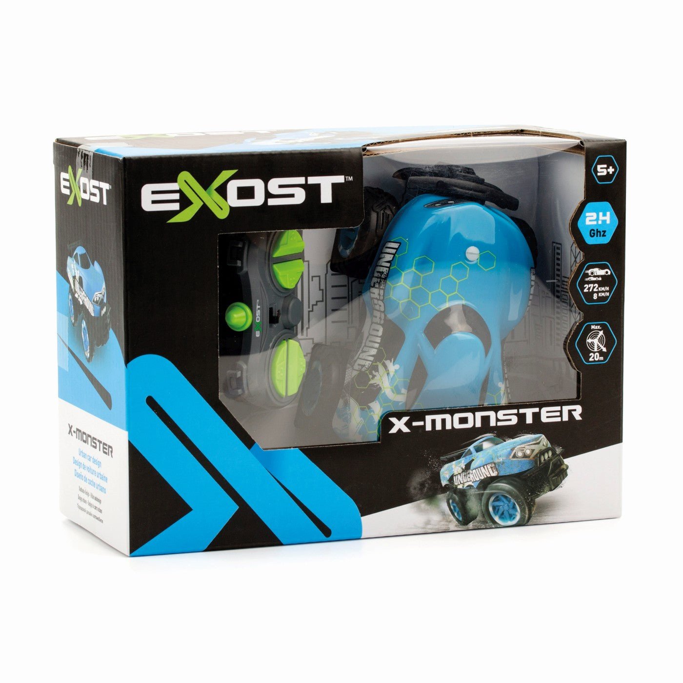 Silverit exost masina cu telecomanda X Monster albastra - Publisol.ro