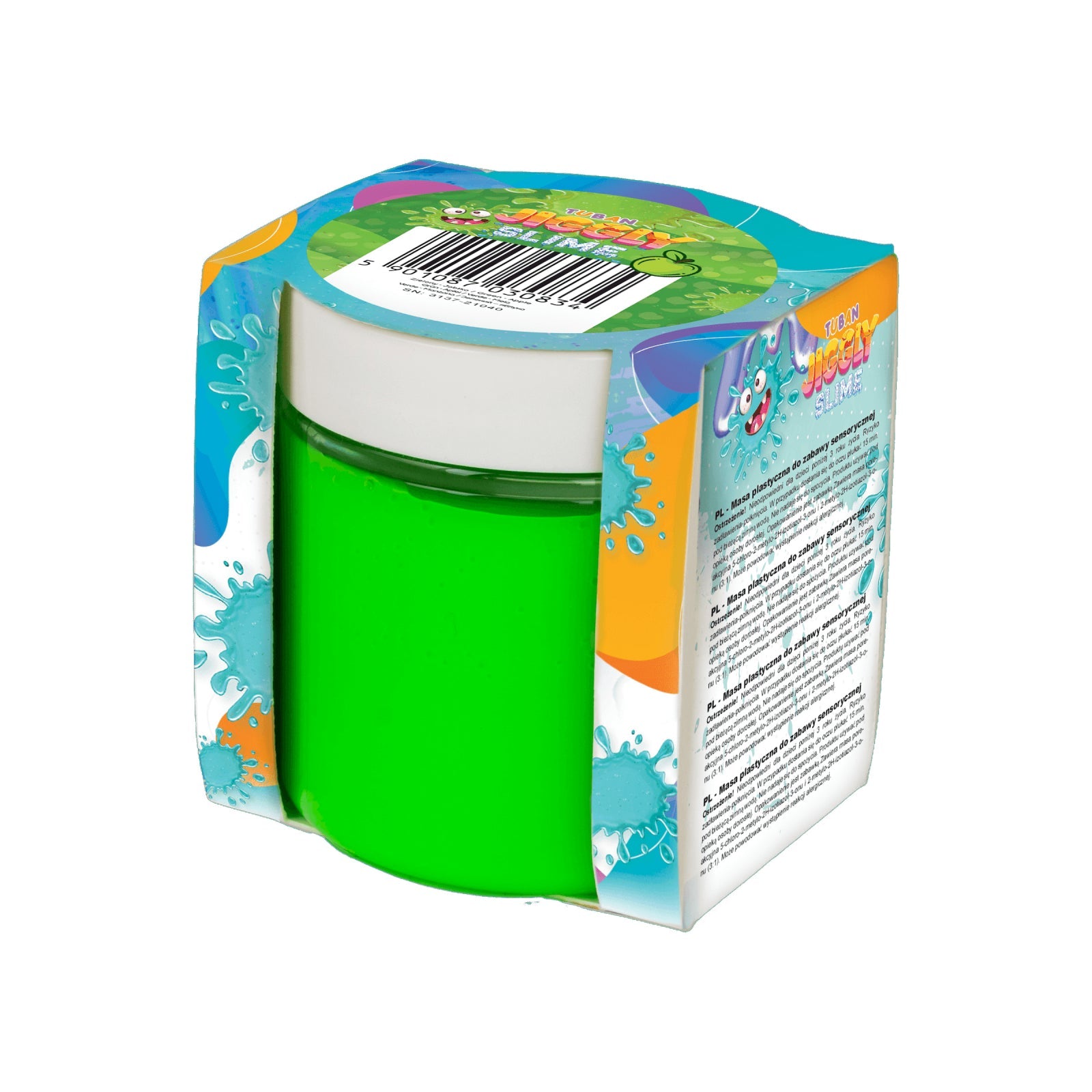 Slime in cutie JIGGLY SLIME , mar verde, 100 g - Tuban - Publisol.ro