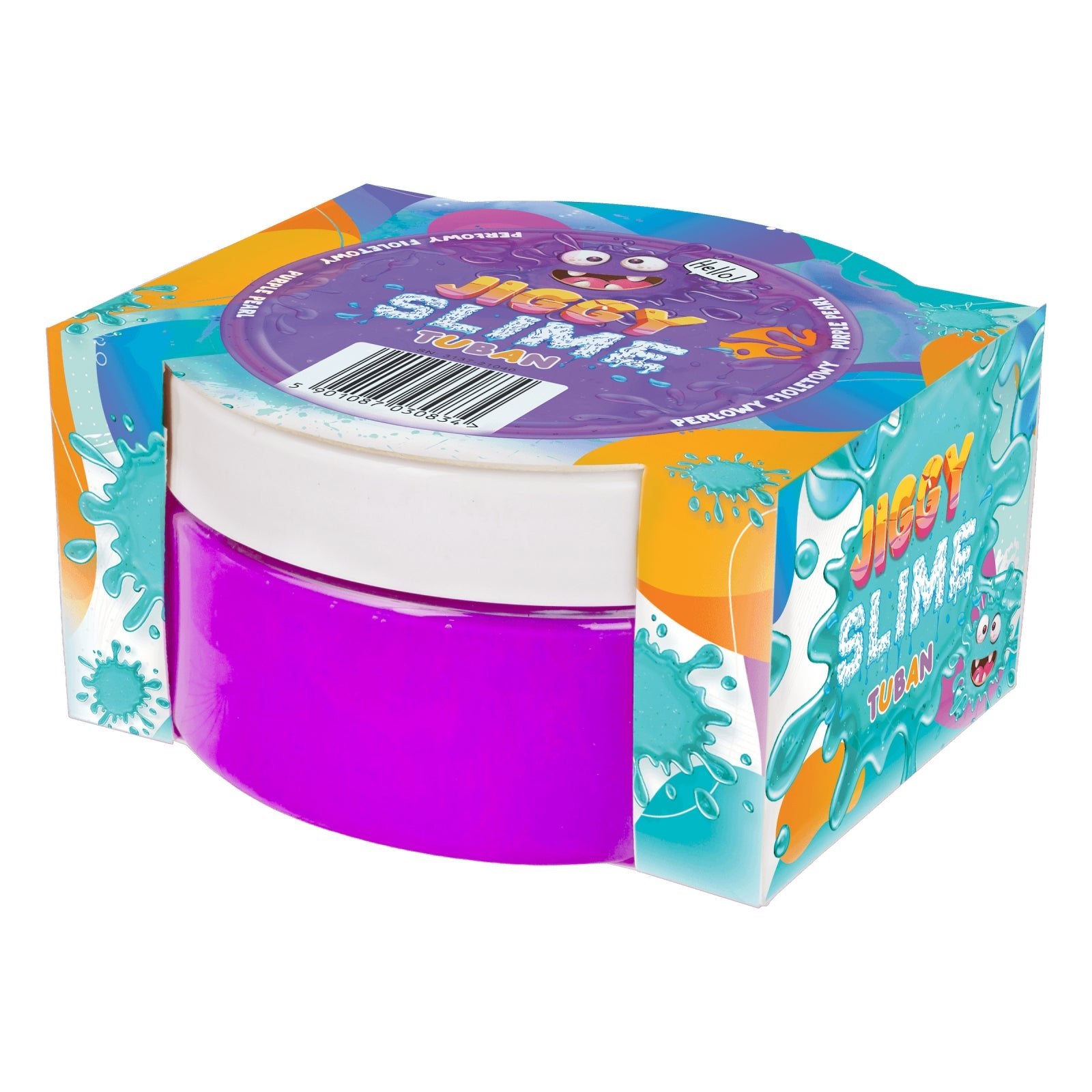Slime in cutie JIGGLY SLIME , mov perlat, 200 g - Tuban - Publisol.ro