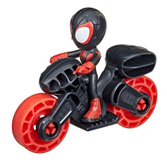 Spiderman set motocicleta si figurina Miles Morales Spider man 6 cm - Publisol.ro