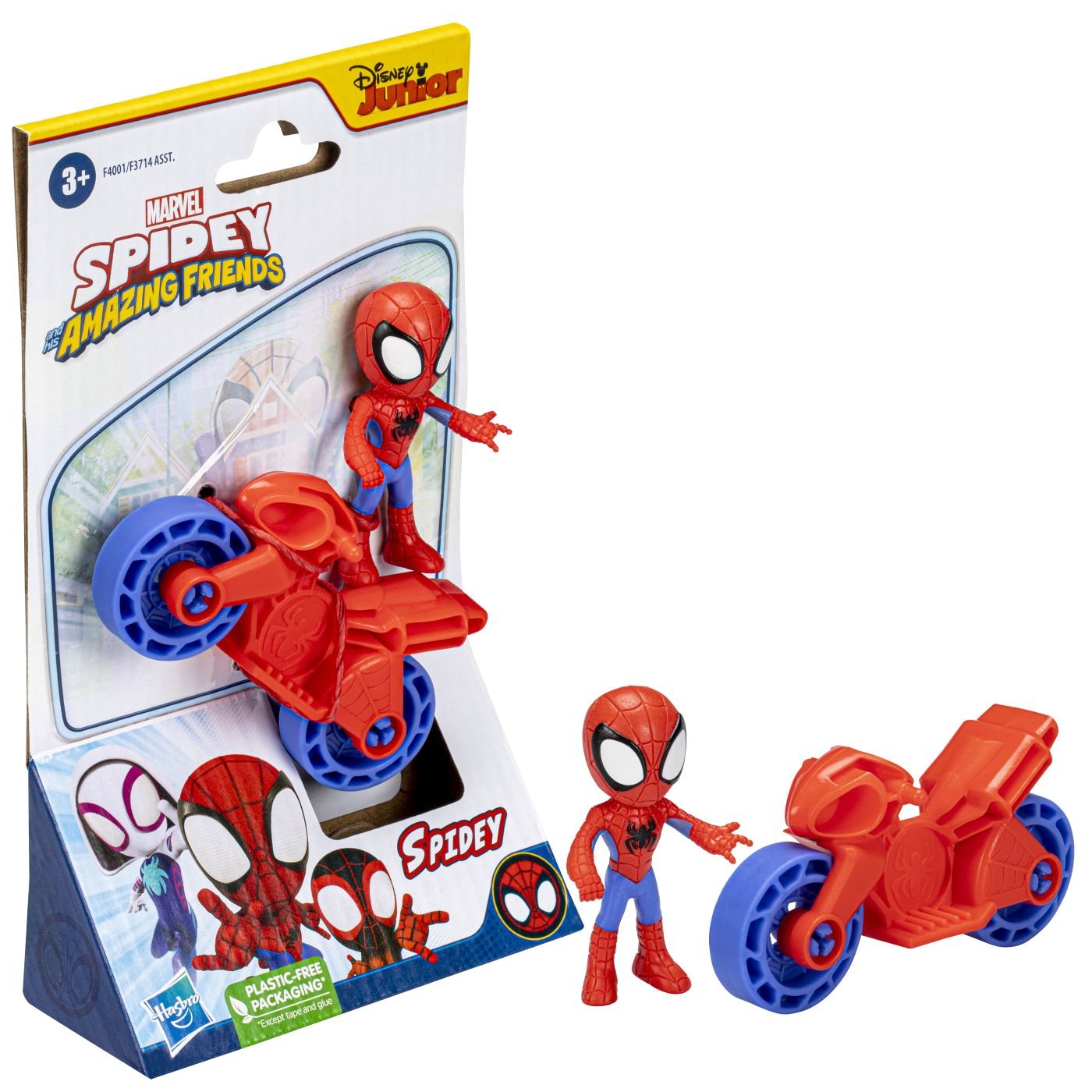 Spiderman set motocicleta si figurina spidey 6 cm - Publisol.ro