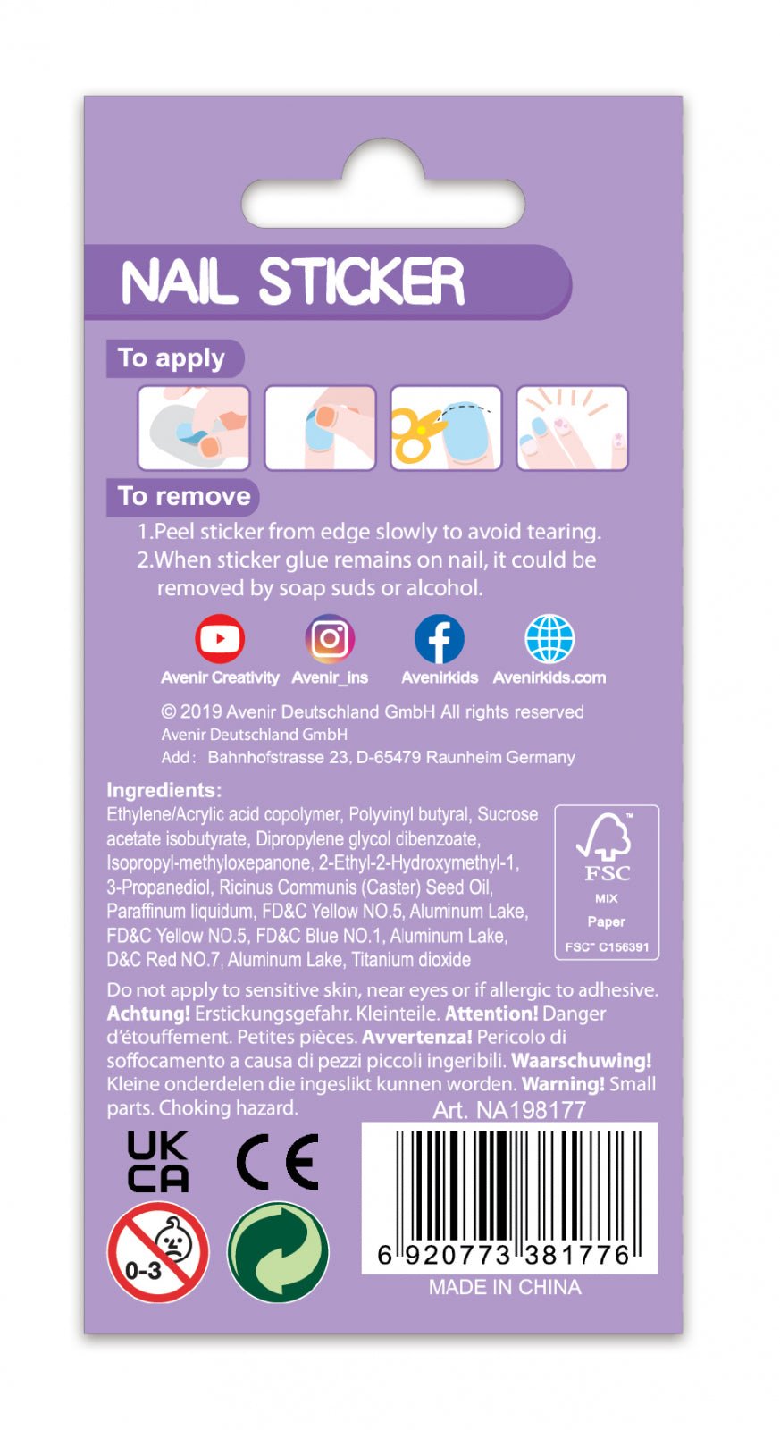 Stickere pentru unghii cu sclipici - Flori - Avenir - Publisol.ro