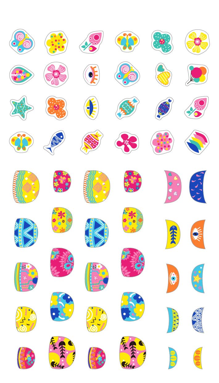 Stickere pentru unghii cu sclipici - Flori - Avenir - Publisol.ro