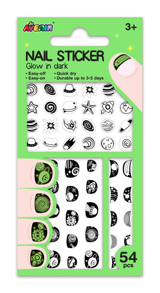Stickere pentru unghii fosforescente - stralucesc in intuneric - Spatiu - Avenir - Publisol.ro