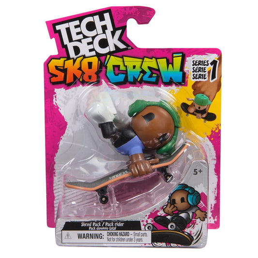 Tech Dech sk8 crew pachet placa si figurina 9.6 cm casti verzi - Publisol.ro