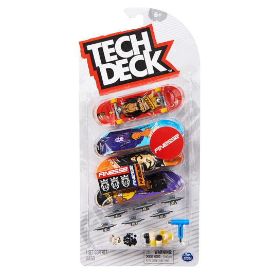 Tech deck pachet 4 piese fingerboard finesse 9.6cm , Spin Master - Publisol.ro