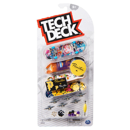 Tech deck pachet 4 piese fingerboard primitive 9.6cm , Spin Master - Publisol.ro