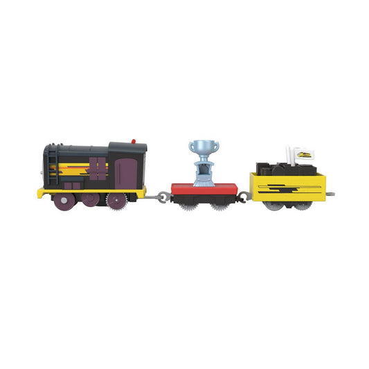Thomas locomotiva motorizata diesel cu 2 vagoane, Mattel - Publisol.ro