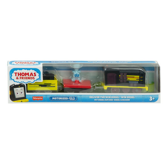 Thomas locomotiva motorizata diesel cu 2 vagoane, Mattel - Publisol.ro