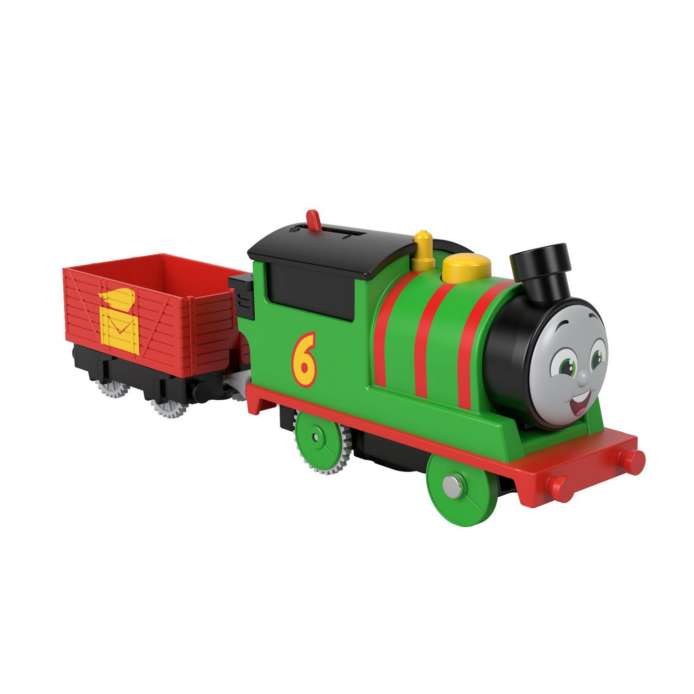 Thomas locomotiva motorizata percy cu vagon - Publisol.ro