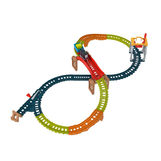 Thomas set de joaca cu locomotiva push along diesel si accesorii, Mattel - Publisol.ro