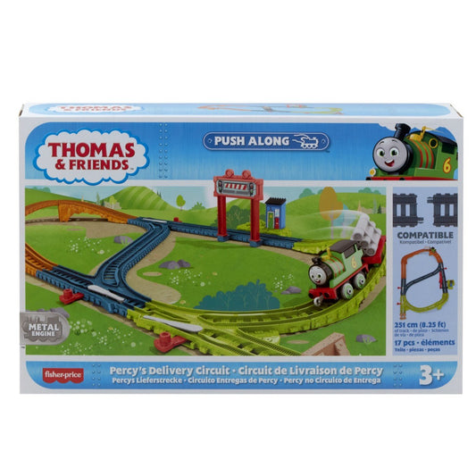 Thomas set de joaca cu locomotiva push along percy si accesorii, Mattel - Publisol.ro