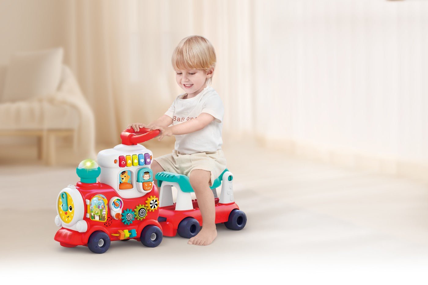 Trenulet 4 in 1 rosu - Publisol.ro