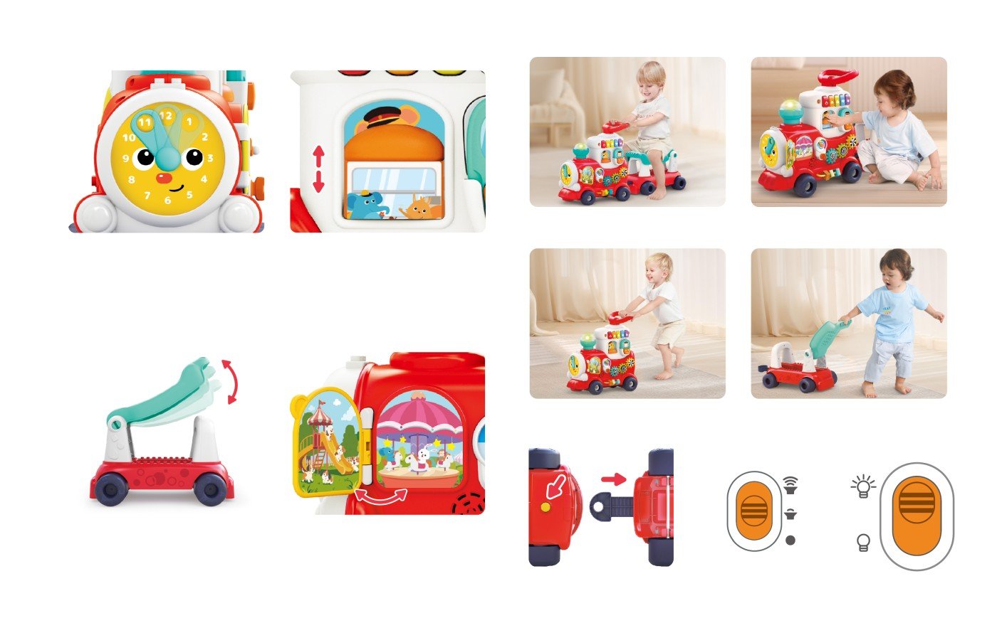 Trenulet 4 in 1 rosu - Publisol.ro