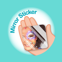 Trusa make - up pictura fata cu sabloane incluse - sase culori non - alergice - curcubeu si stele - Avenir - Publisol.ro