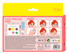 Trusa make - up pictura fata cu sabloane incluse - sase culori non - alergice - flori si fluturi - Avenir - Publisol.ro