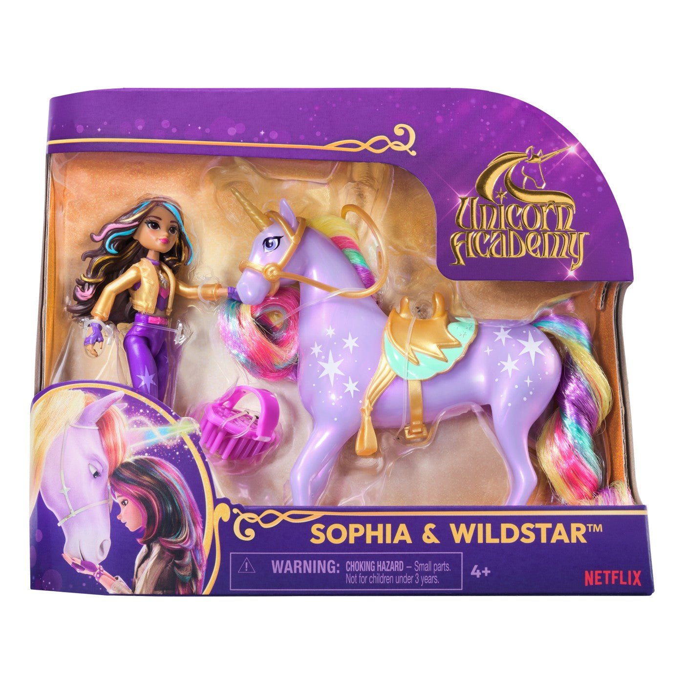 Unicorn Academy set Sophia si Wildstar cu accesorii de calarie - Publisol.ro