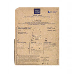 Veioza muzicala iepuras pufos, 16 cm, bej - Doudou et Compagnie - Publisol.ro