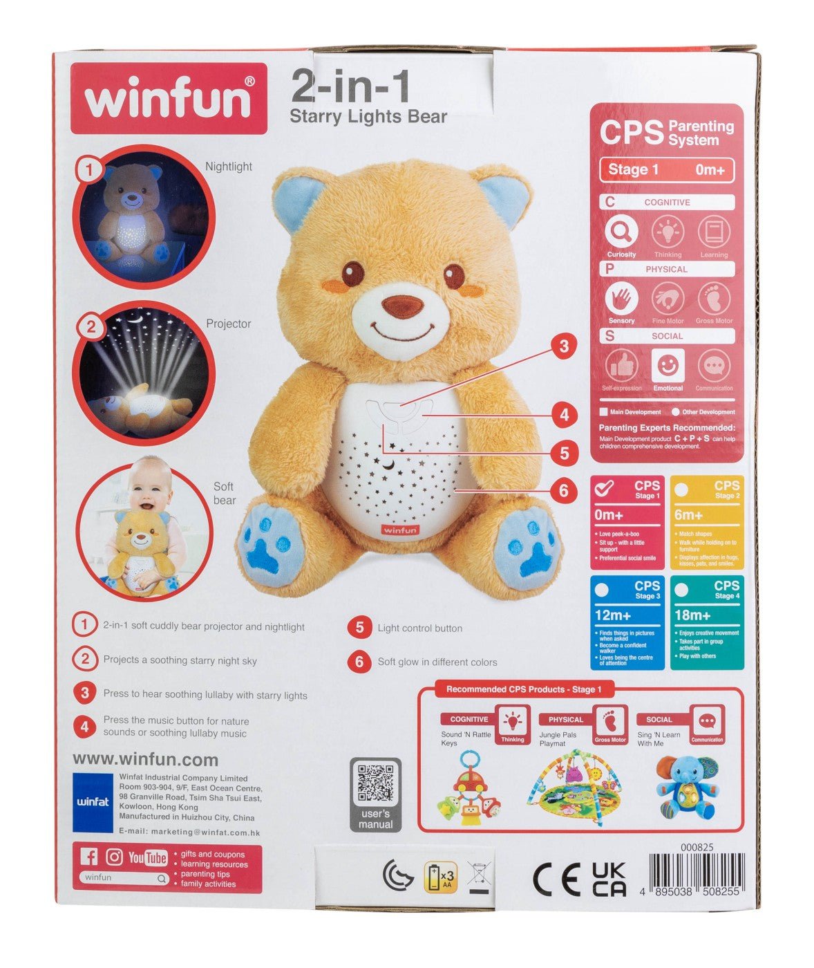 Winfun proiector si lampa de veghe ursulet - Publisol.ro