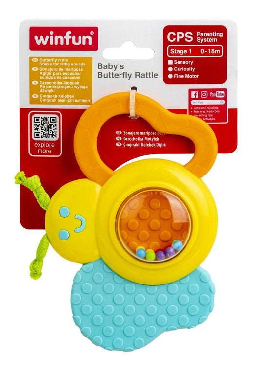 Winfun zornaitoare fluturas cu jucarie de dentitie - Publisol.ro