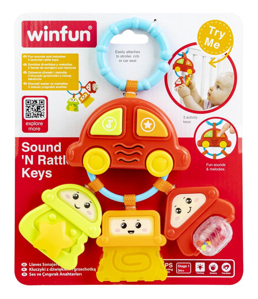 Winfun zornaitoare masinuta cu 3 chei, WINFUN - Publisol.ro