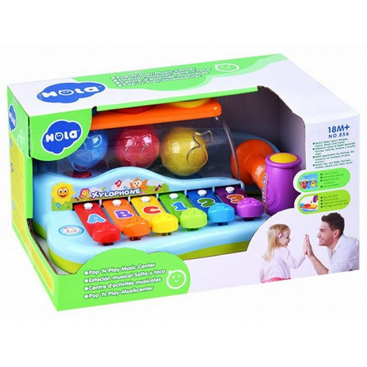 Xilofon cu mingiute si ciocanel, Jucarii Bebe - Publisol.ro