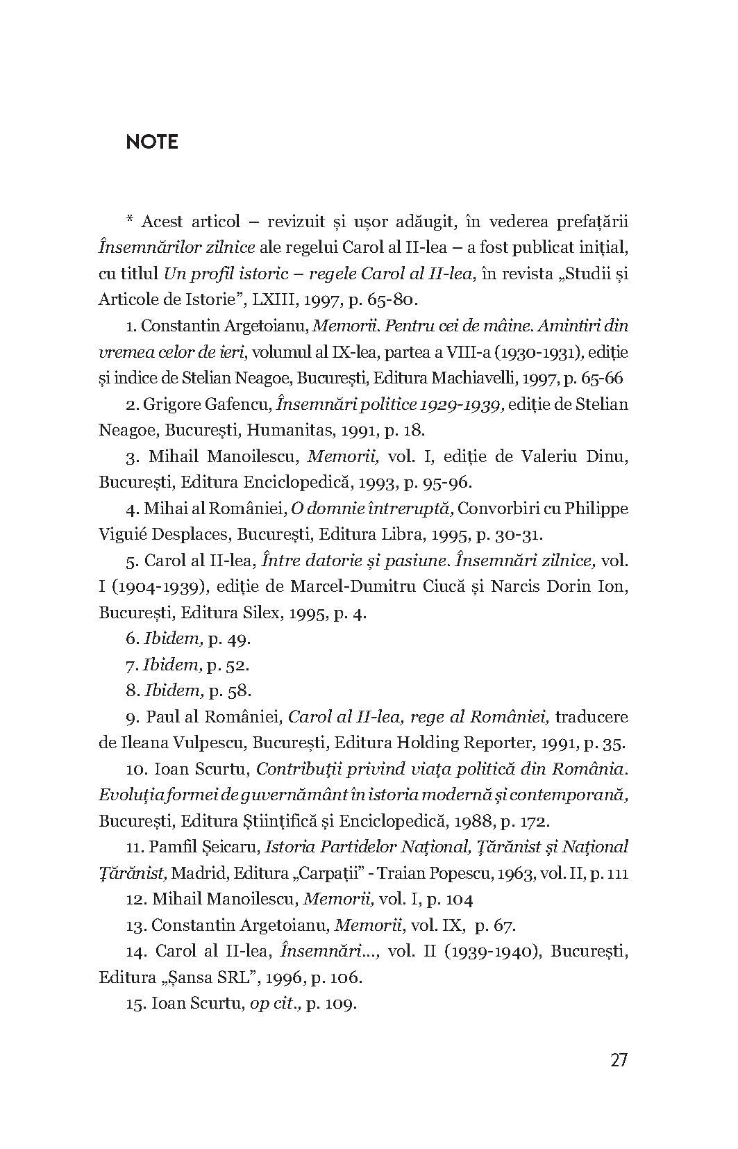 Carol al II lea. Intre datorie si pasinune. Insemnari zilnice VOL. 1 - Publisol.ro