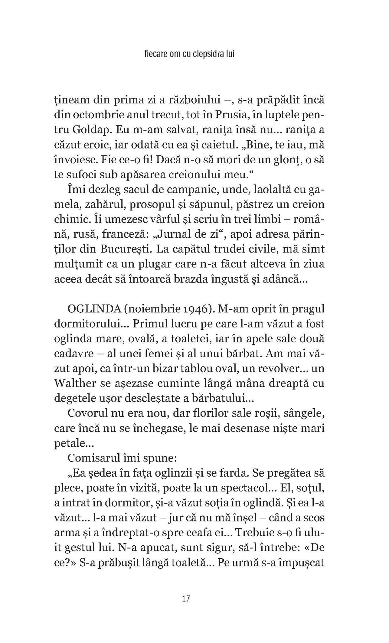 Fiecare om cu clepsidra lui (autobiografie) - Publisol.ro