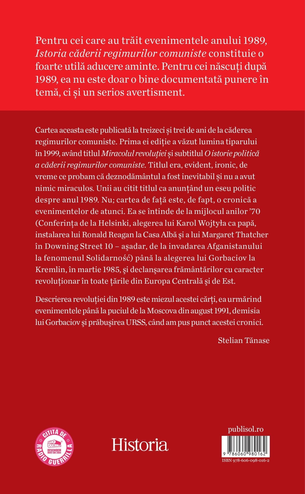 Istoria caderii regimurilor comuniste, de Stelian Tanase. - Publisol.ro