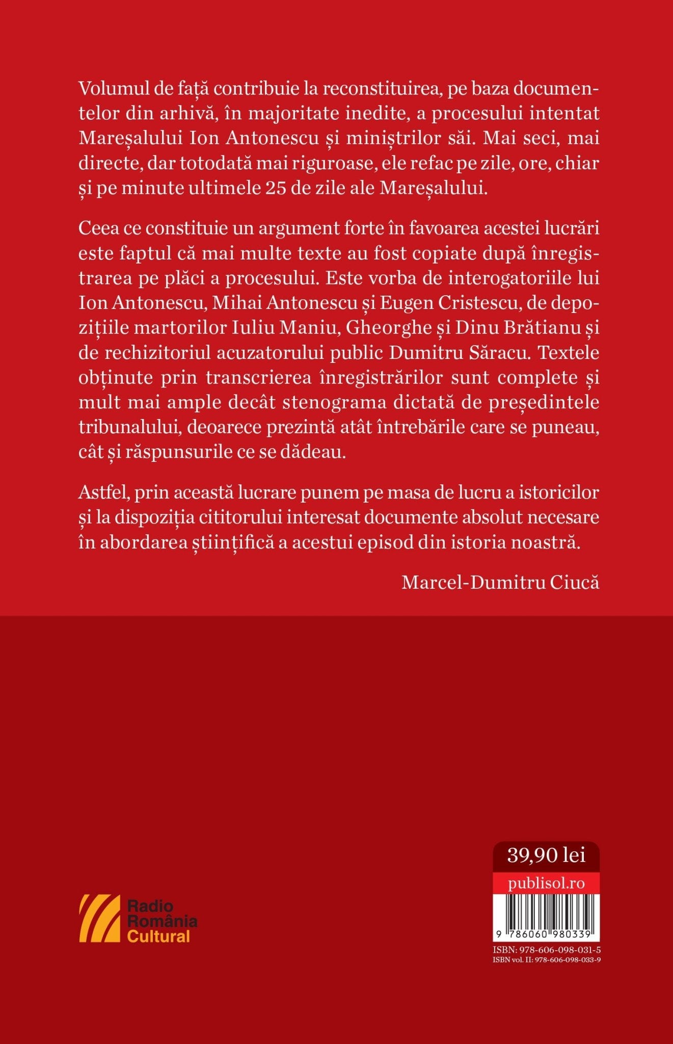 Maresalul Antonescu In fata Istoriei - Pachet 3 volume - Publisol.ro