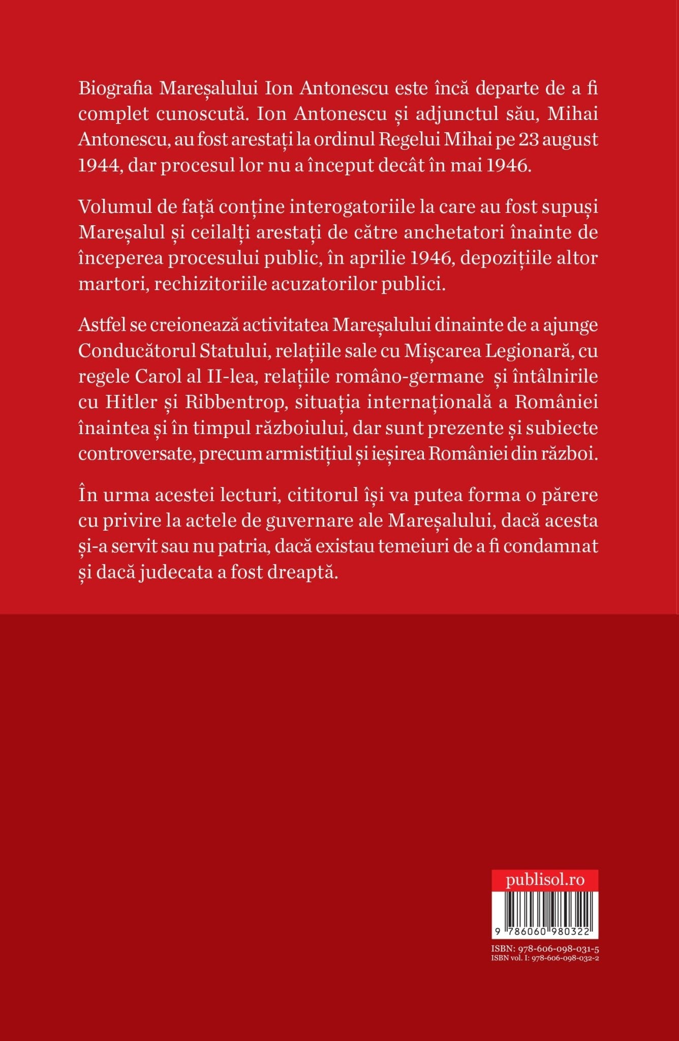Maresalul Antonescu In fata Istoriei - Pachet 3 volume - Publisol.ro