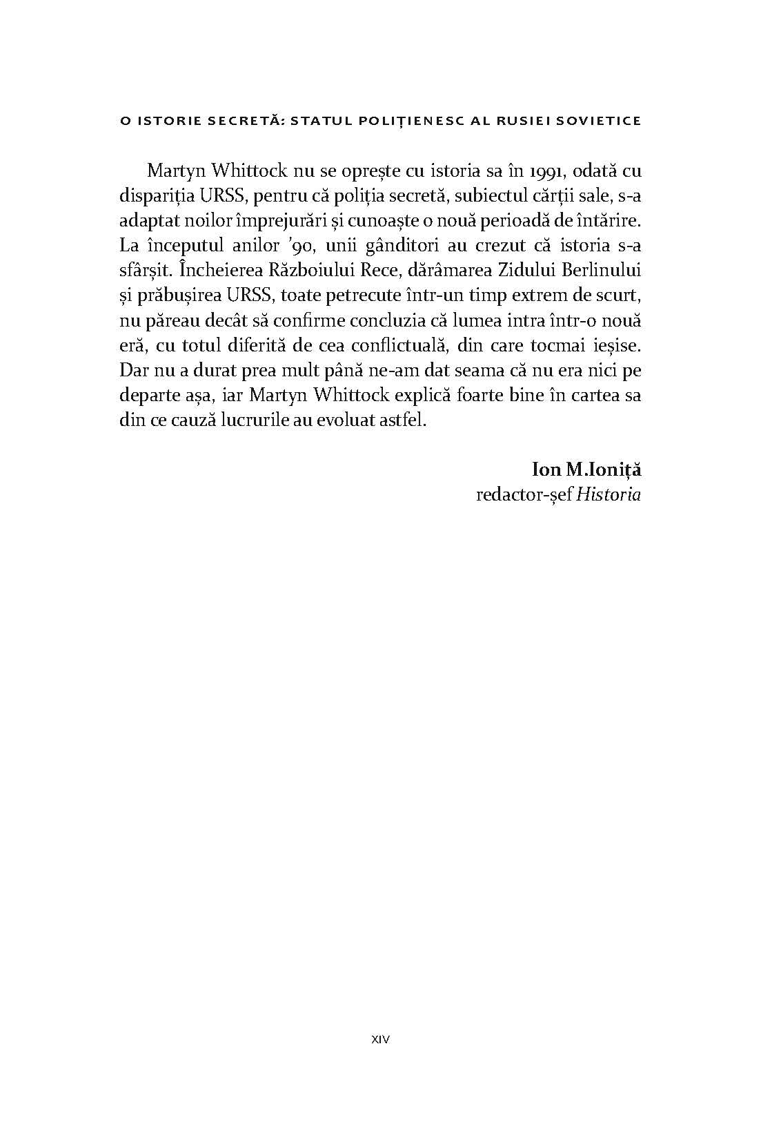 O Istorie Secreta: Statul Politienesc al Rusiei Sovietice - Publisol.ro
