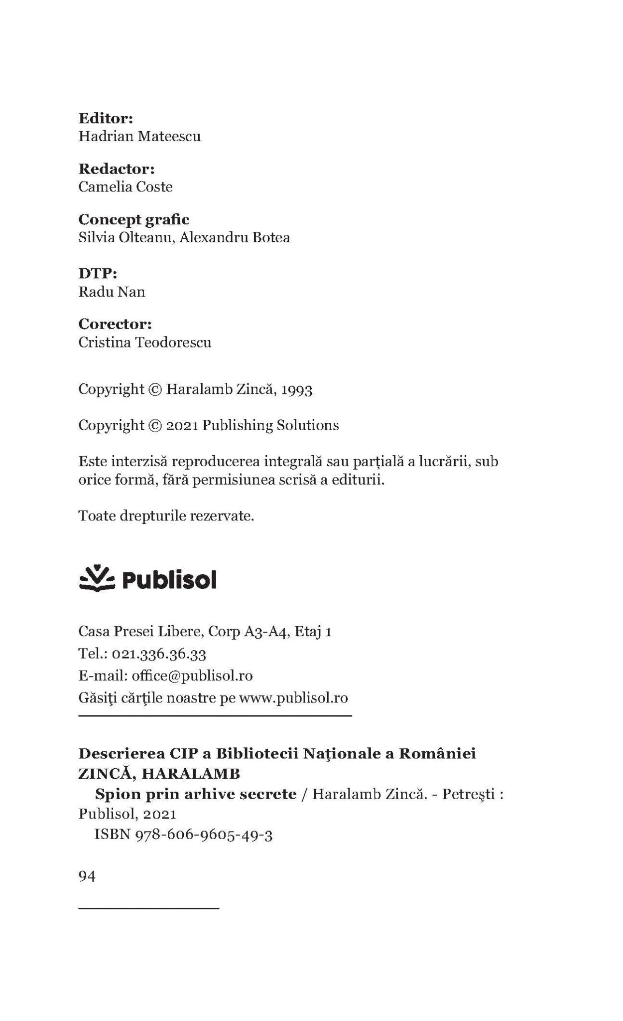 Spion prin arhive secrete - Publisol.ro