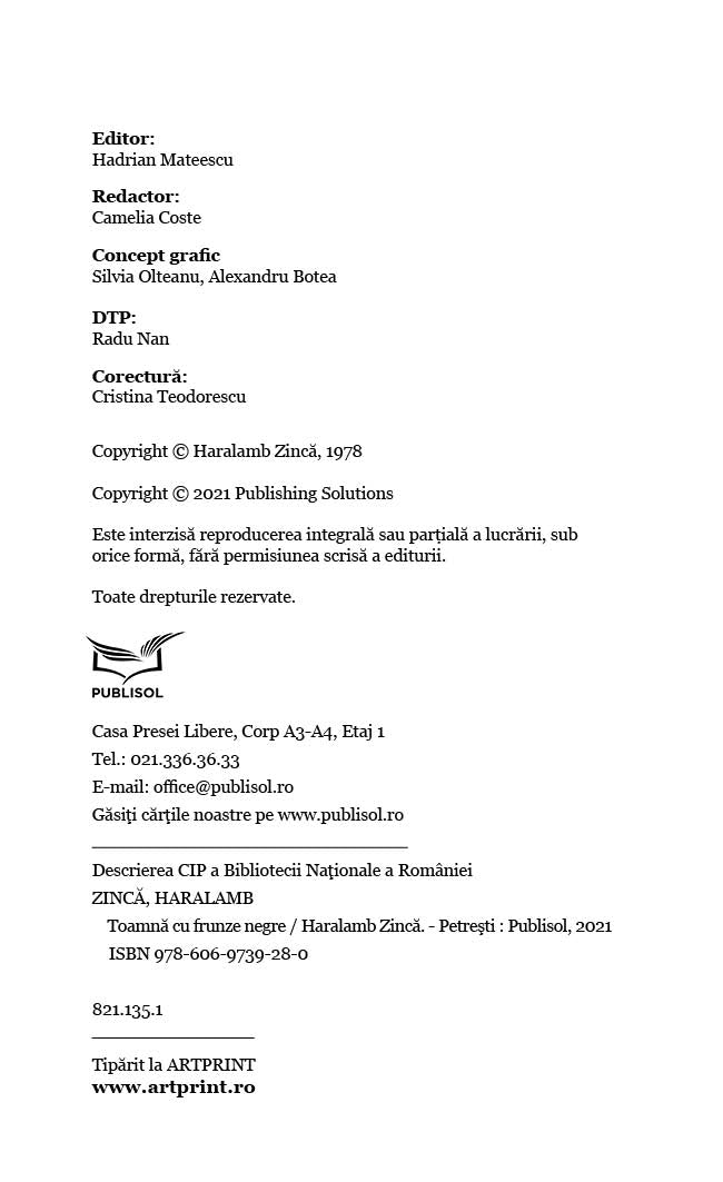 Toamnă cu frunze negre - Publisol.ro