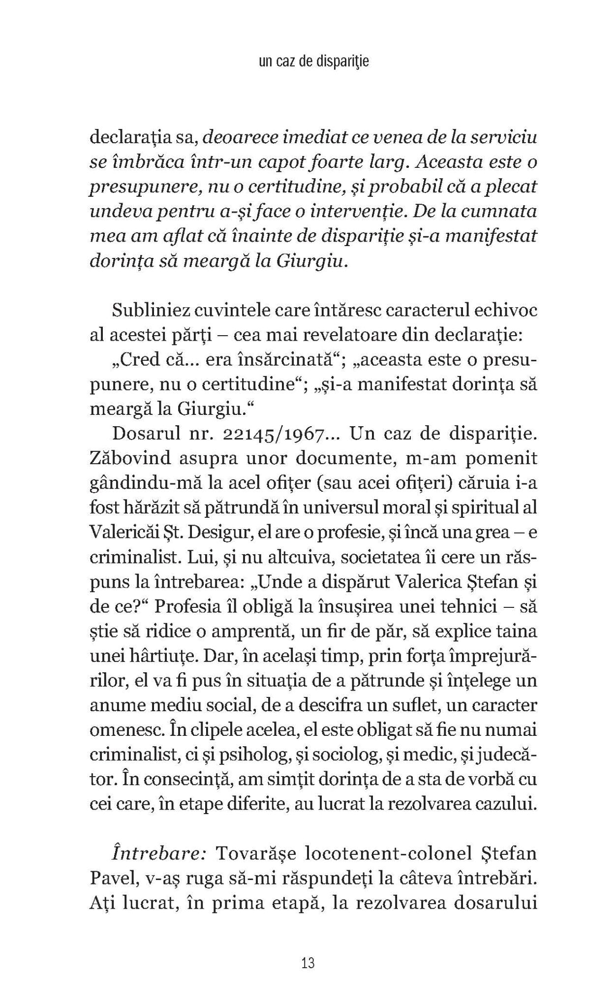 Un caz de disparitie. Anchete sociale - Publisol.ro