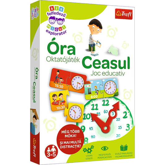 Joc educativ invata ceasul micului explorator, Trefl