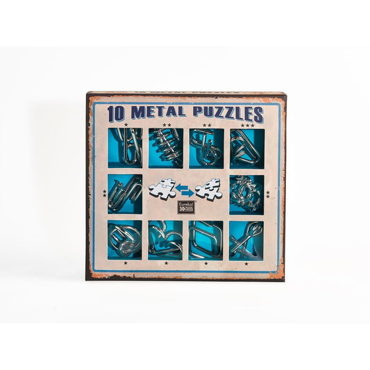 10 Metal Puzzles Set Blue , Eureka! - Publisol.ro