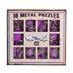 10 Metal Puzzles Set Purple , Eureka! - Publisol.ro