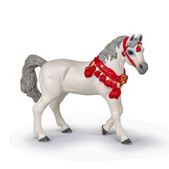 Papo figurina cal arab alb de parada, Papo