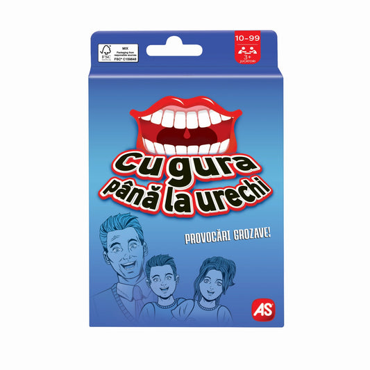 Joc de carti cu gura pana la urechi