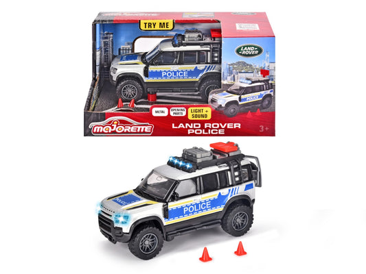 Majorette masina de politie Land Rover cu lumini si sunete