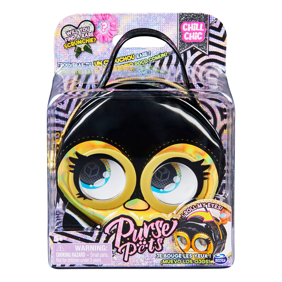 Purse pets gentuta micro pinguin negru, Spin Master